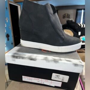 Black Wedge Sneakers